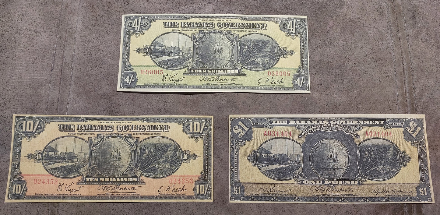 Reprint on paper with W/M Bahamas Goverment 1919-1952 y. UK colony.
