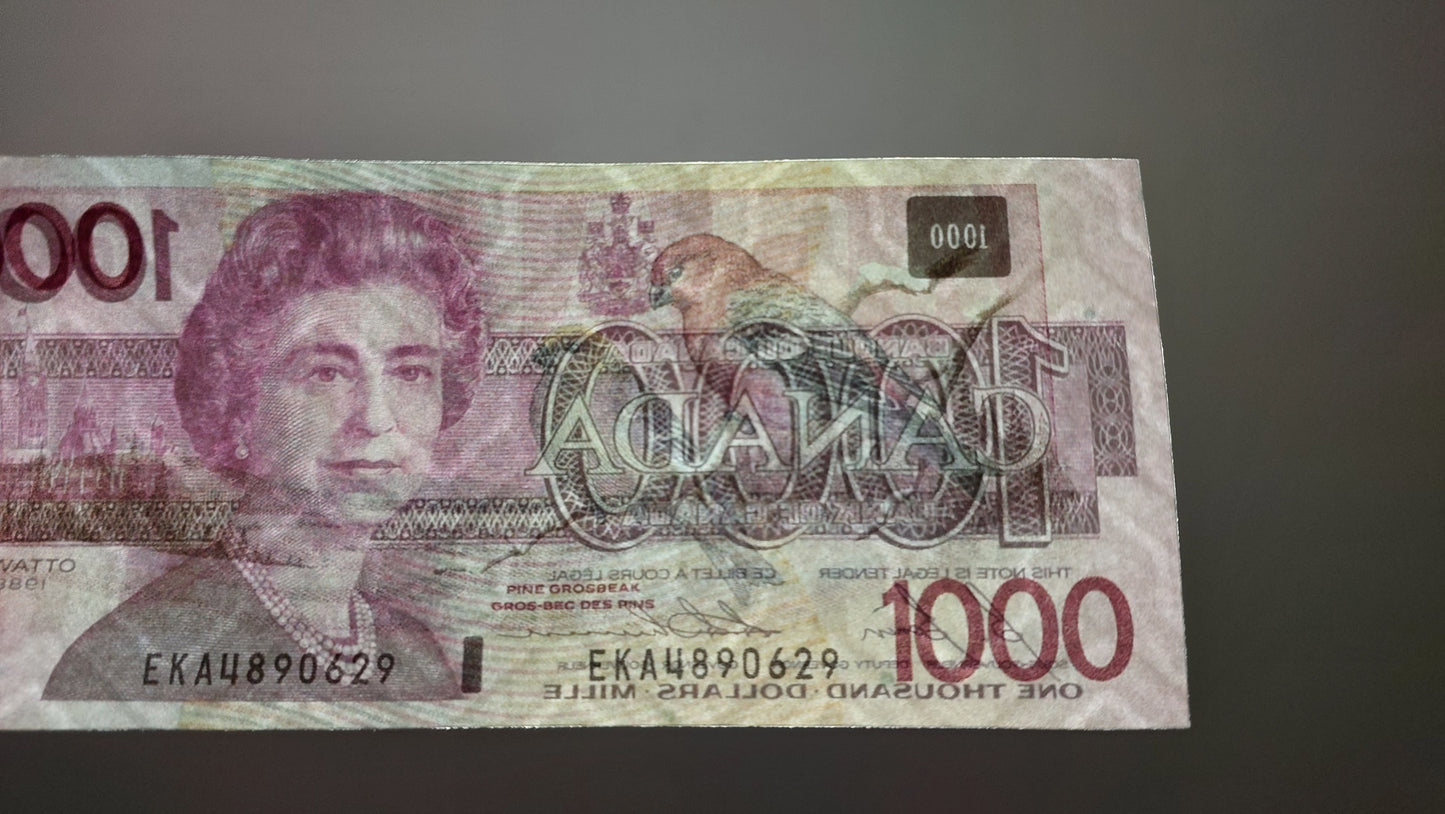 1000 dollar Canada 1988