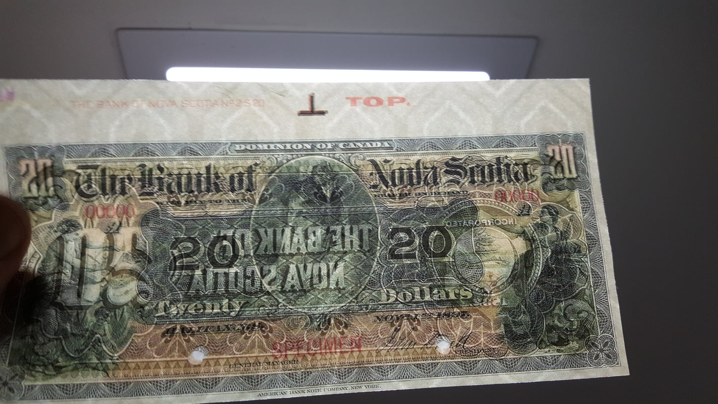Reprint on paper with W/M Canada Bank of Nova Scotia 1852 - 1920 FREE SHIPPING !