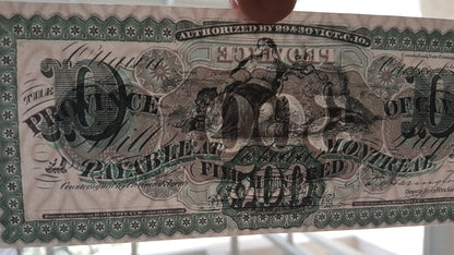 Reprint on paper with W/M Province Bank of Canada 1866 y. FREE SHIPPING !