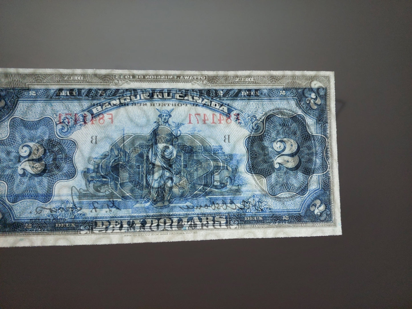 Reprint on paper  with W/M Canada (SET-B) 1935 printed in French - FREE SHIPPING