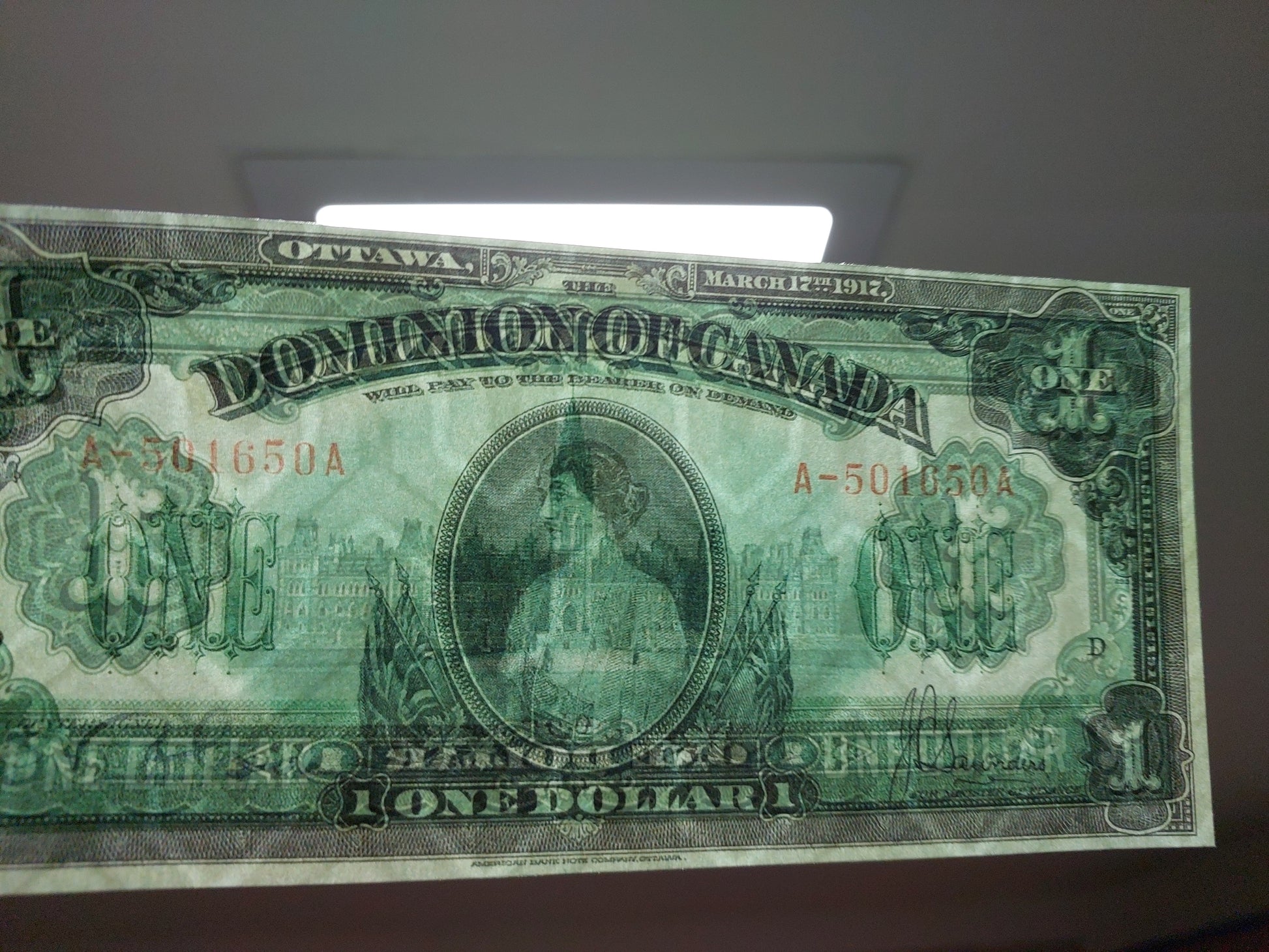 1 dollar 1917 Canada 