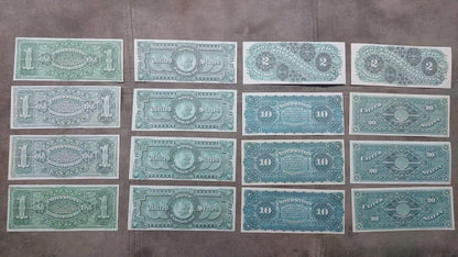1886 US Silver Dollar Banknotes Set Reverse Side