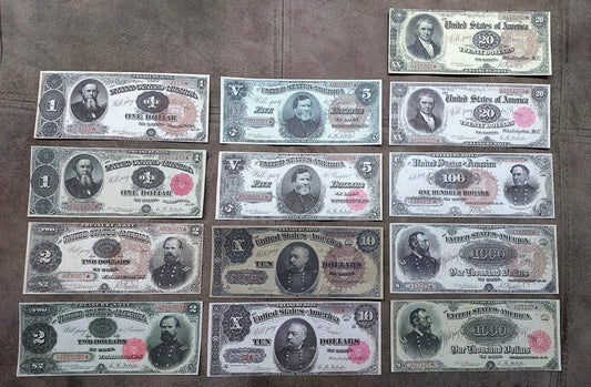 1890 US Treasury Coin Notes Numismatic Series Collection