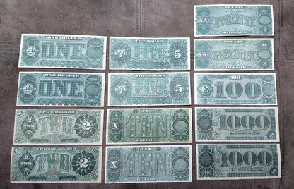 1890 US Treasury Notes Reverse Side Large Numbering Design
