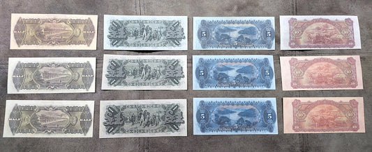 Historic 1923-1933 Commonwealth of Australia Pound Banknotes Collection Reverse Side