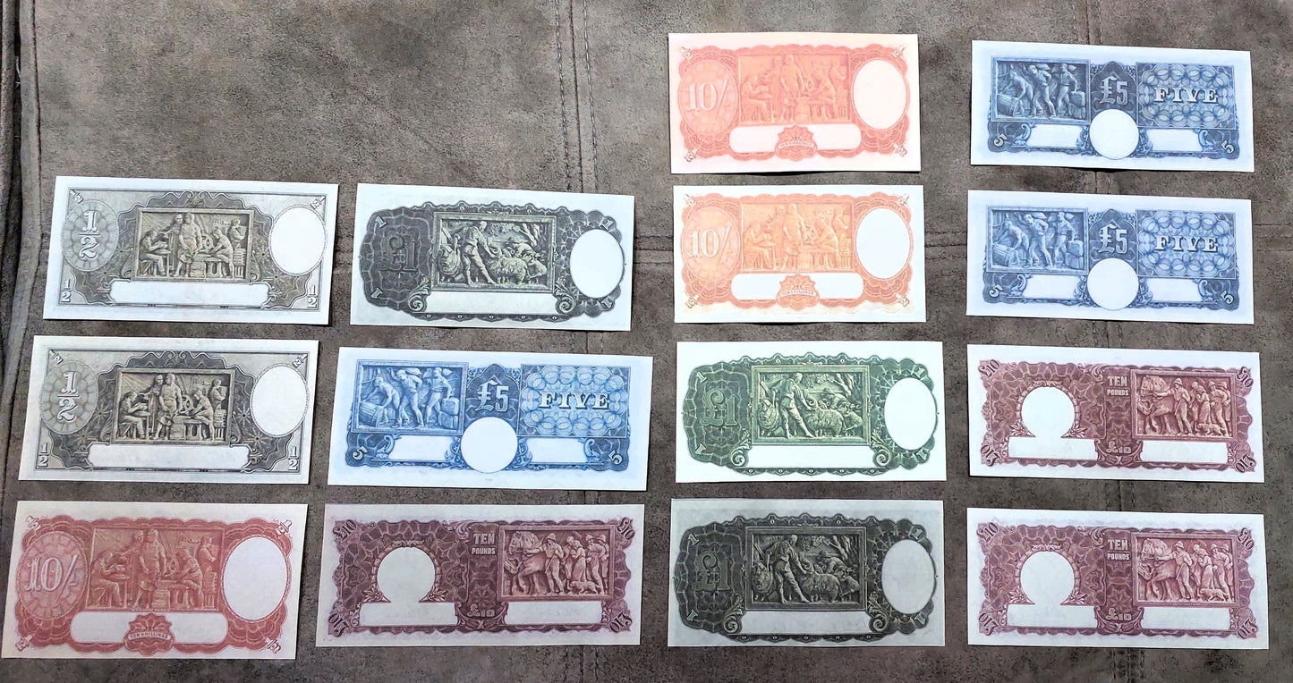 Historic 1933-1952 Commonwealth of Australia Pound Banknotes Collection Reverse Side