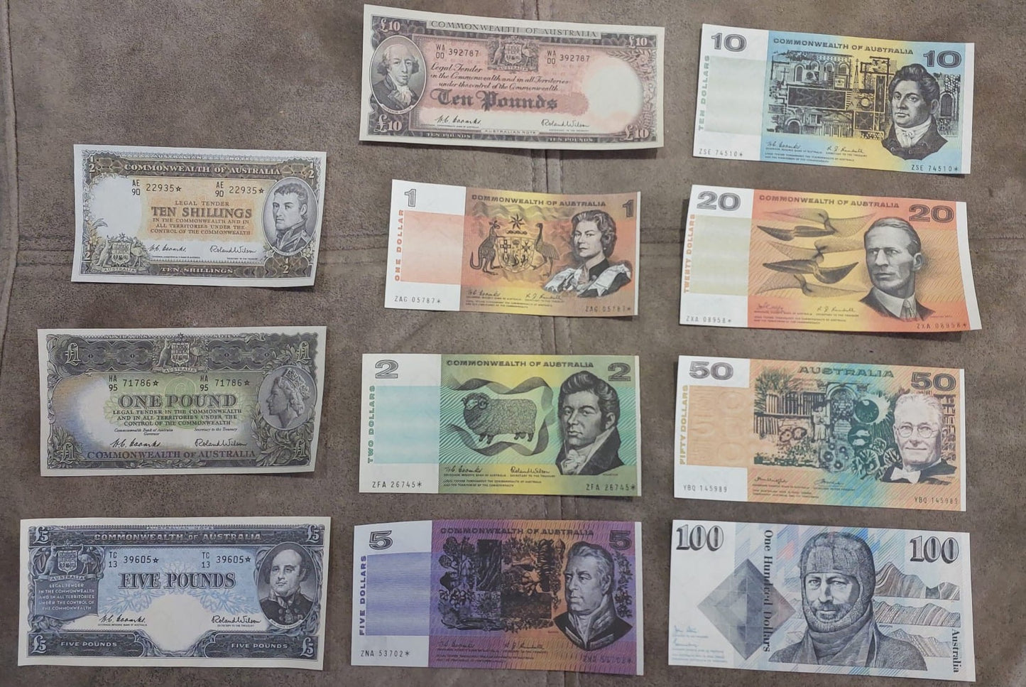 1953-1994 Commonwealth of Australia Rare Replacement Star Notes Complete Set