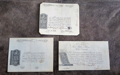 Reprint on paper with W/M Old German states, first banknotes 1772-1849 years.