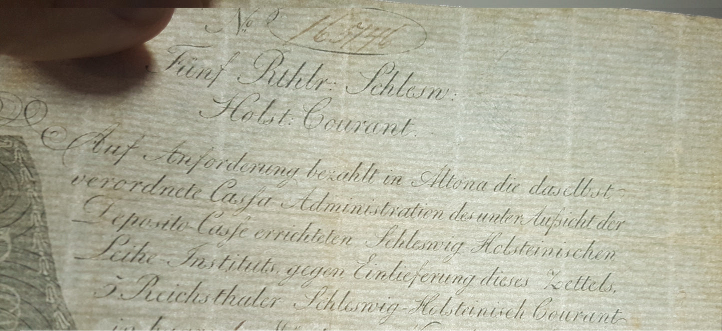 Reprint on paper with W/M Old German states, first banknotes 1772-1849 years.