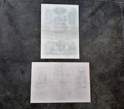 Reprint on paper with W/M Austria Banknotes 1847-1848 years. FREE SHIPPING