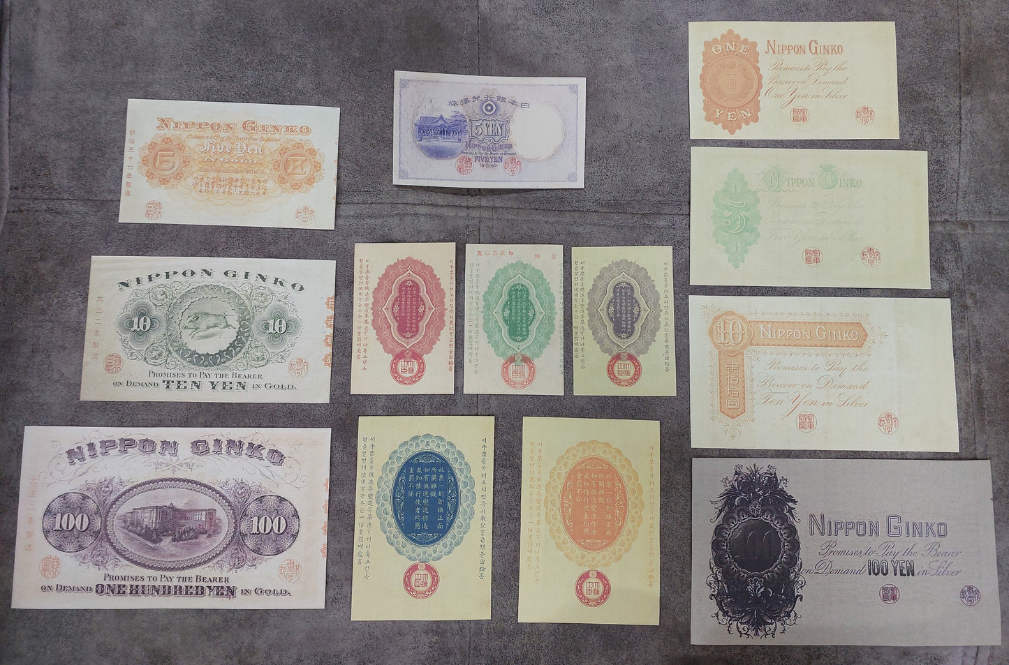 Reprint on paper with W/M Japan 1888-1910 FREE SHIPPING! 高品質の紙幣のコピー、透かしのある紙。 日本