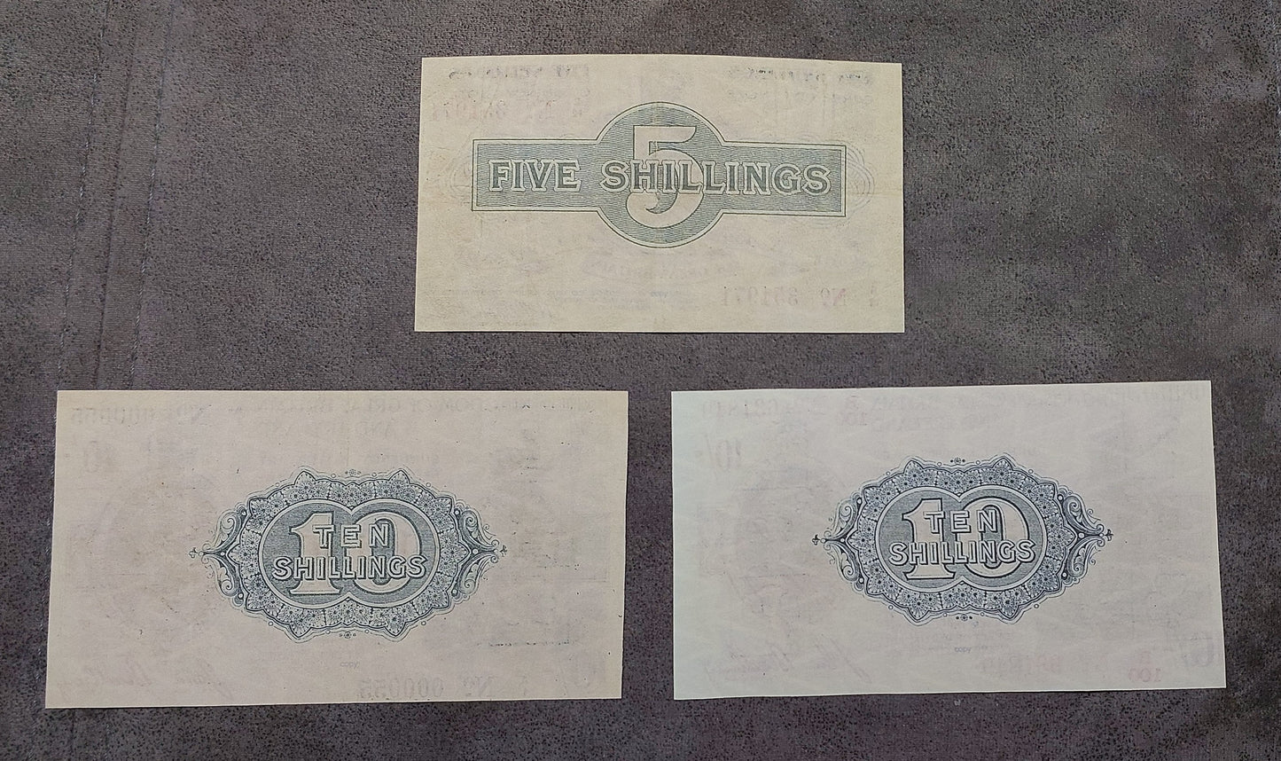 Reprint on paper with W/M Great Britain UK Shilling+Pound 1917-1919 FREE SHIPP.