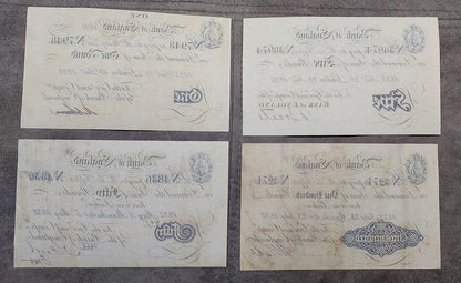 Reprint on paper with W/M England  1 - 100 Pound 1825-1882 y. UK FREE SHIPPING!