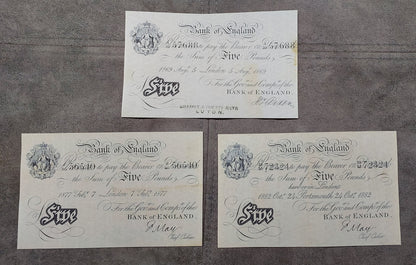 Reprint on paper with W/M England  1 - 100 Pound 1825-1882 y. UK FREE SHIPPING!