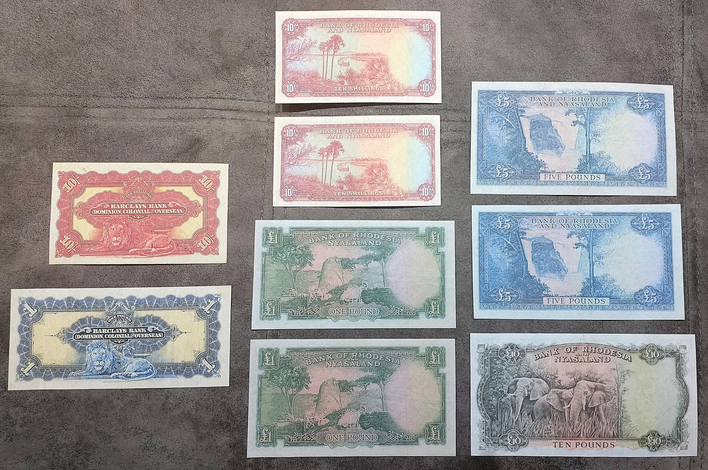 Reprint on paper with W/M Bank of Rhodesia and Nyasaland 1926-1961 y. UK colony.