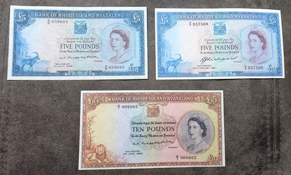 Reprint on paper with W/M Bank of Rhodesia and Nyasaland 1926-1961 y. UK colony.