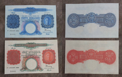Reprint on paper with W/M MALAYA BRITISH ADMINISTRATION 1941-1942 y. UK colony.