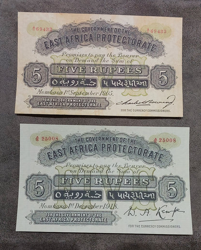 Reprint on paper with W/M East Africa Protectorate 1905-1918 y. UK colony.