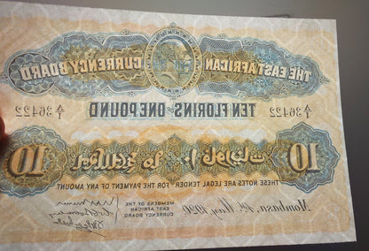 Reprint on paper with W/M East Africa 1920 y. British Administration, UK colony.