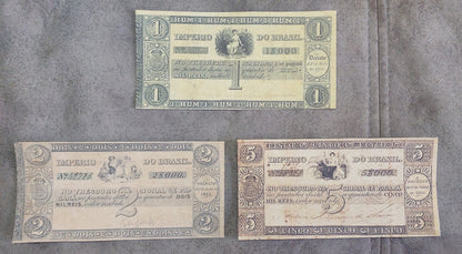 Reprint on paper with W/M Brazil notes 1835 y.  Thesouro Nacional FREE SHIPPING