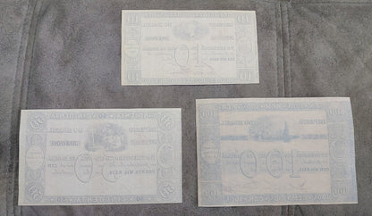 Reprint on paper with W/M Brazil notes 1835 y.  Thesouro Nacional FREE SHIPPING