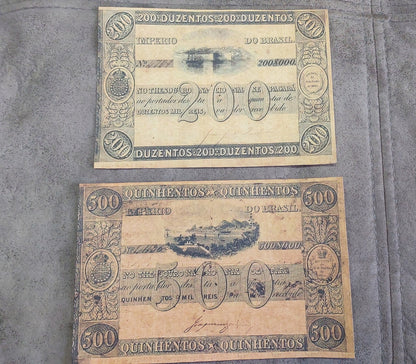 Reprint on paper with W/M Brazil notes 1835 y.  Thesouro Nacional FREE SHIPPING