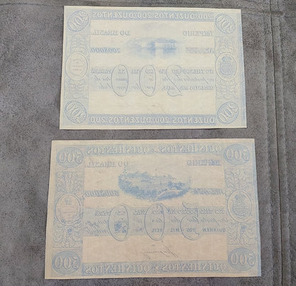 Reprint on paper with W/M Brazil notes 1835 y.  Thesouro Nacional FREE SHIPPING