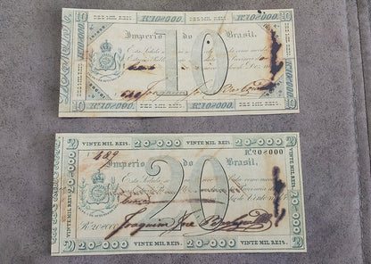 Reprint on paper with W/M Brazil banknotes 1833 y. Copper Exchange FREE SHIPPING