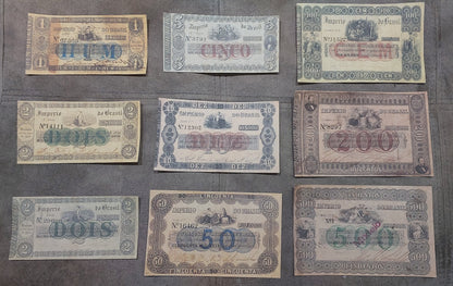 Reprint on paper with W/M Brazil notes 1852 - 1870 y.  FREE SHIPPING