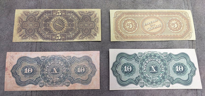 Reprint on paper with W/M Mixed Brazil banknotes 1868 - 1883 y.  FREE SHIPPING !