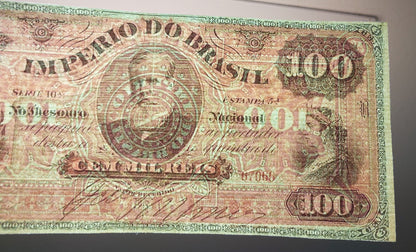 Reprint on paper with W/M Mixed Brazil banknotes 1868 - 1883 y.  FREE SHIPPING !