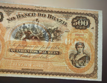 Reprint on paper with W/M Nice Brazil banknotes 1866 - 1891 y.  FREE SHIPPING !