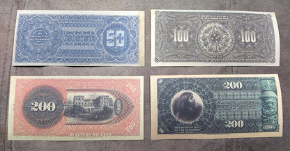 Reprint on paper with W/M Nice Brazil banknotes 1890 - 1891 y.  FREE SHIPPING !
