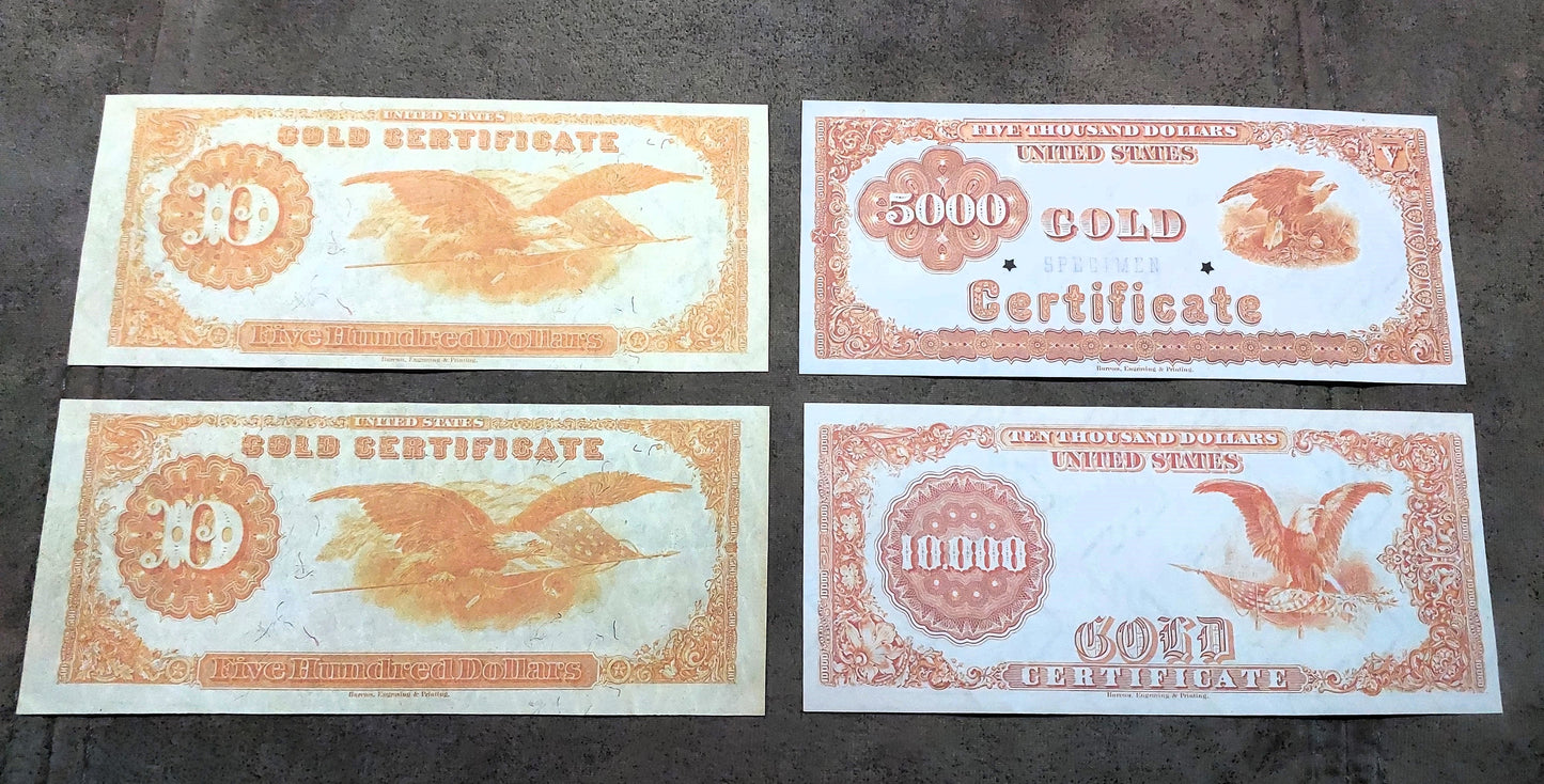 Reprint on paper with W/M United States 1882 All Types Gold Dollar FREE SHIPPING