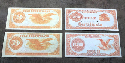Reprint on paper with W/M United States 1882 All Types Gold Dollar FREE SHIPPING