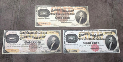 Reprint on paper with W/M United States 1882 All Types Gold Dollar FREE SHIPPING