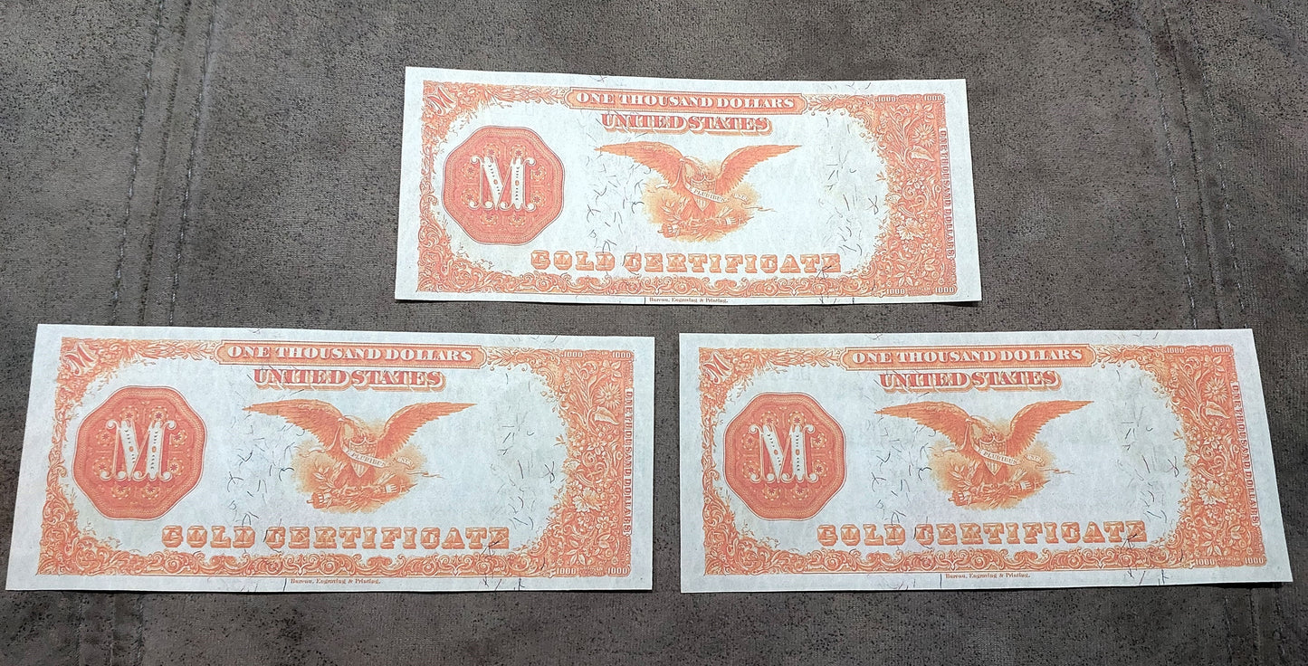 Reprint on paper with W/M United States 1882 All Types Gold Dollar FREE SHIPPING