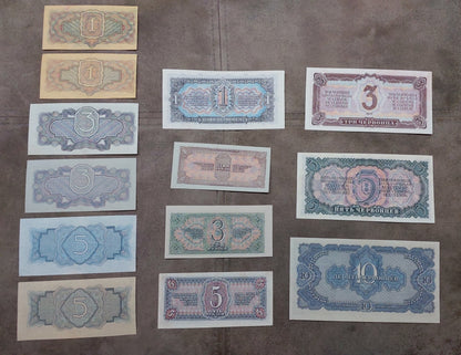 Reprint on paper with W/M Russia 1934-1938 Ruble and Chervonec FREE SHIPPING !!!