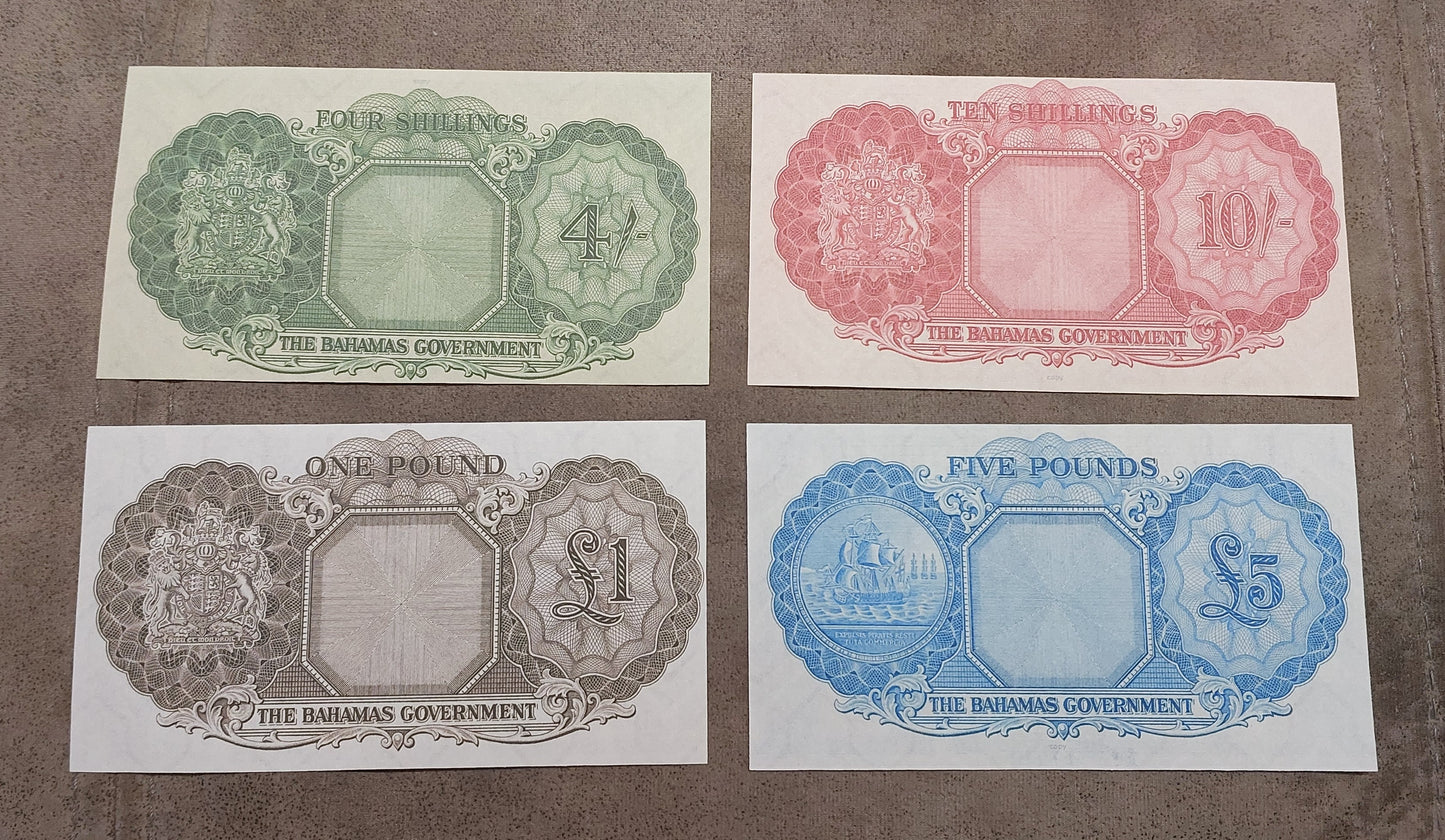 Reprint on paper with W/M Bahamas 1953-1974 y. UK colony.