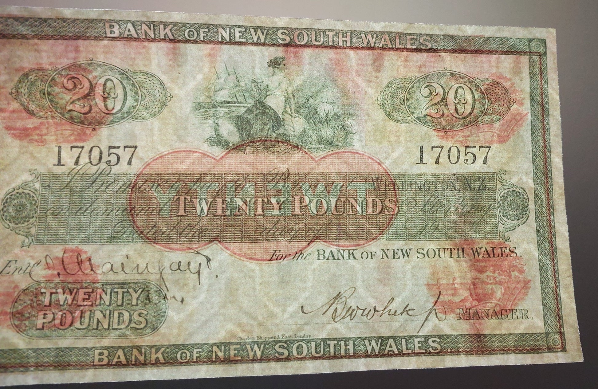 20 Pound 1905 Bank of New South Wales