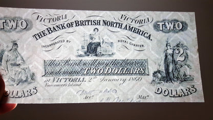 2 dollar 1860 The Bank of British North America