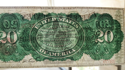 Reprint on paper with W/M United States Demand Notes and Legal tender 1861-1863y