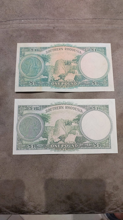 Reprint on paper with W/M Bank of Southern Rhodesia 1938-1958 y. UK colony.