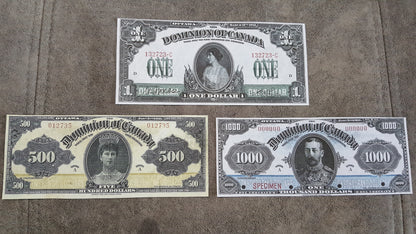 Reprint on paper with W/M (SET-A) Dominion Bank of Canada 1900-1917 y. Free Ship