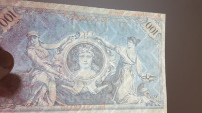 Reprint on paper with W/M the Rarest Editions. Germany 100 Marks. FREE SHIPPING!