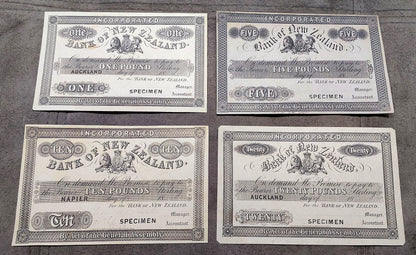 Reprint on paper with W/M Set-I 1852-1889 New Zealand + Australia Free Shipping!