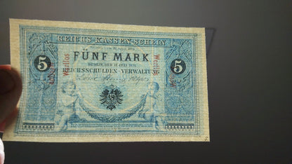 Reprint on paper with W/M Germany  1874-1899 y. 5,20,50,100 Marks. FREE SHIPPING