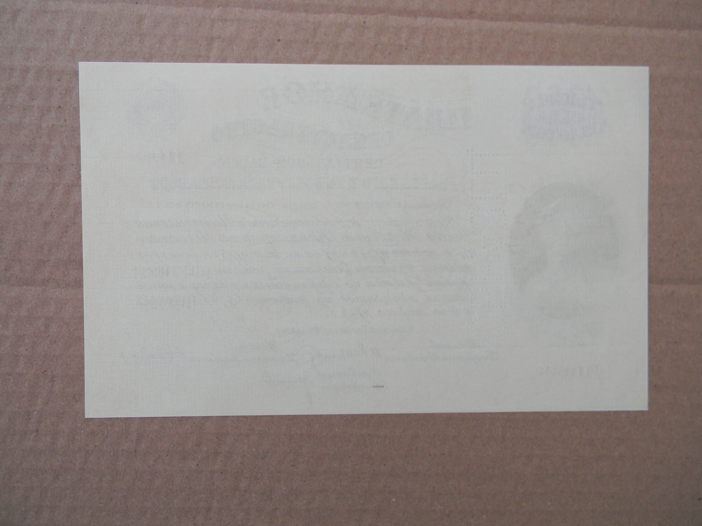 Reprint on paper with W/M Russia Debenture 1924 -1928 y. FREE SHIPPING !!