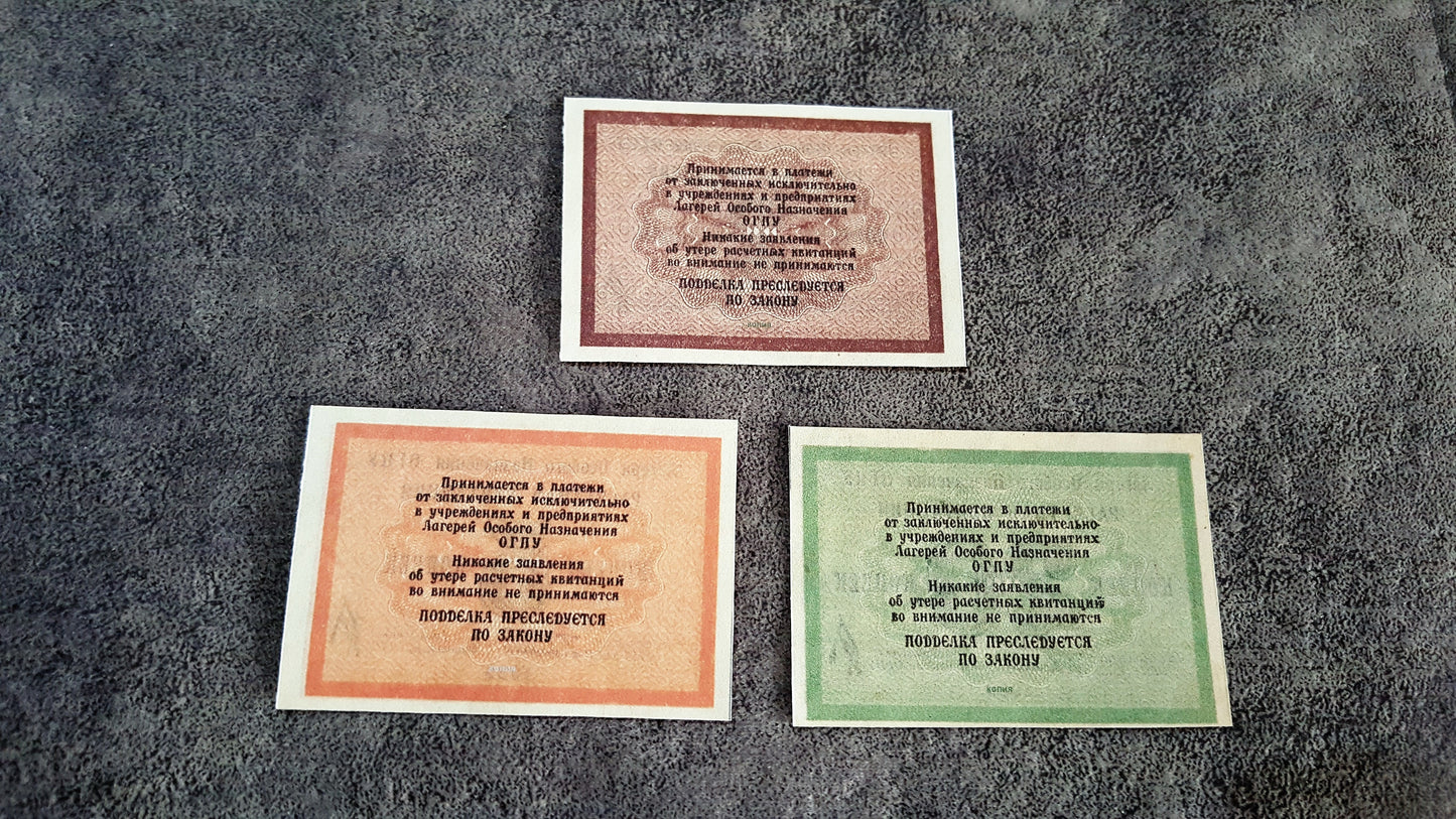 Reprint on paper with W/M Russia OGPU camps 1929-1931 y. FREE SHIPPING !!